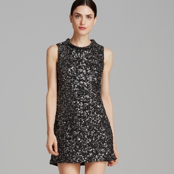 Rachel Zoe Dresses & Skirts - Rachel Zoe Iconic Cyrus Leather Sequin Mini Dress in Black 2 x-small